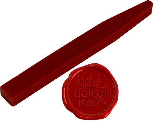 Siegelwachs Stange flexibel Karminrot, 12,8 cm