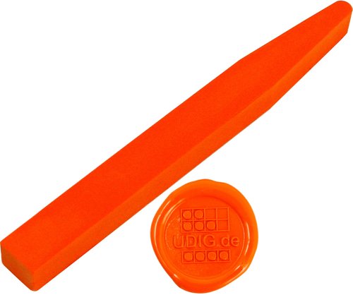 Siegelwachs Stange flexibel Orange, 12,8 cm