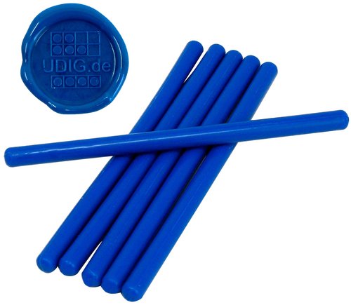 7 mm Siegelwachs Stangen Mittelblau, 6er Pack