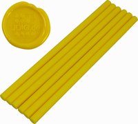 7 mm Siegelwachs Stangen Gelb lang, 6er Pack