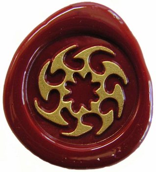 Siegelstempel Petschaft Sonnenrad 24 mm