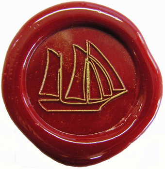 Siegelstempel Petschaft Segelschiff 24 mm