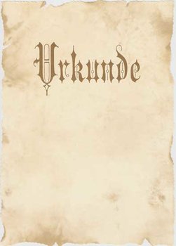 1 Stück Urkundenpapier Wellenrand A4 mit Aufschrift