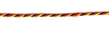 Siegelkordel 1 mm schwarz-rot-gold Preis pro Meter
