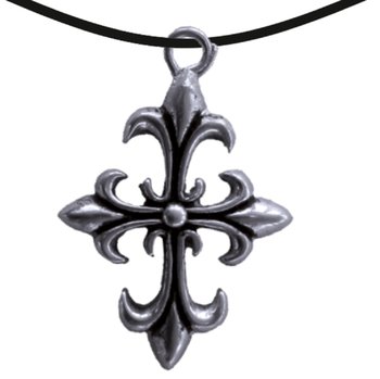 Anhänger Kreuz, Metall, 3,5 cm, verzinnt