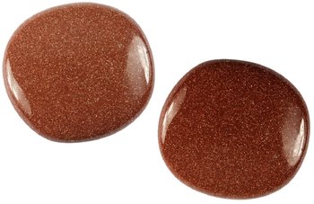 2 Stück Goldfluss Taschenstein, 3 bis 5 cm