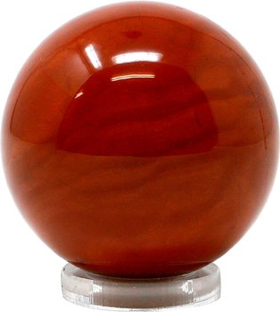 Edelsteinkugel Jaspis, 4 cm mit Acryl Ring zum Aufstellen