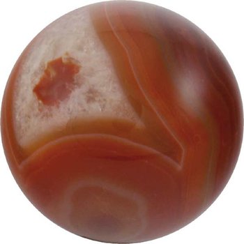 Edelsteinkugel Carneol, 4 cm mit Acryl Ring zum Aufstellen