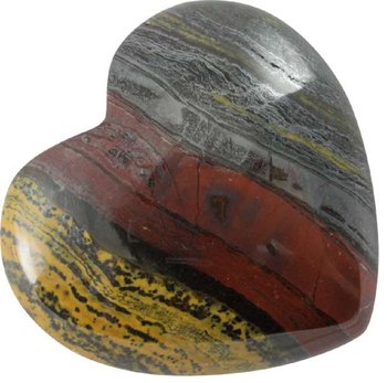 Edelstein Tigereisen Herz, 4 cm, 1 Stück