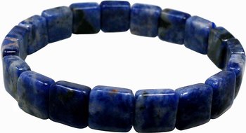 Sodalith Armband Square, Stretch, 1 cm breit, Edelsteinarmband