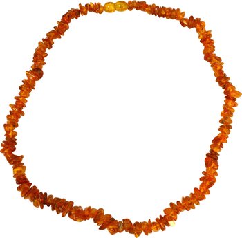Bernstein Splitterkette Basic, cognac, 45 cm
