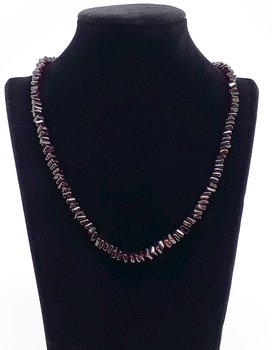 Granat Kette mit 925er Silberverschluss im Samtbeutel