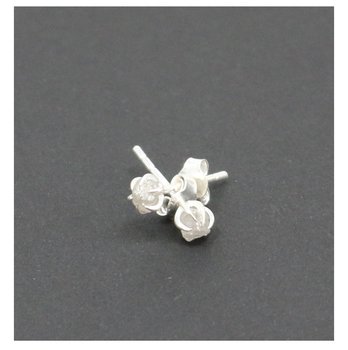 Rohdiamant Ohrstecker mit hellem Roh-Diamant, 4 mm