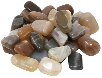 250 g Mondstein Trommelsteine bunte Mischung, 1,5 bis 2,5 cm