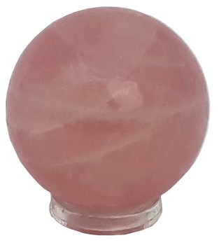 Edelsteinkugel Rosenquarz, 4 cm mit Acryl Ständer