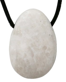 Baryt Tropfen Anhänger mit Lederband, 2,5 cm
