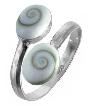 Ring Alina mit Shiva Muschel, 925er Silber, verstellbar
