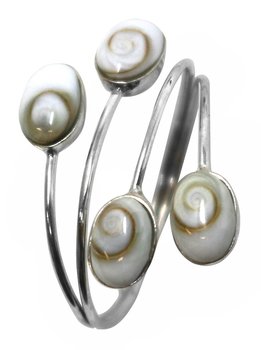 Ring Emilia mit Shiva Muschel, 925er Silber, verstellbar