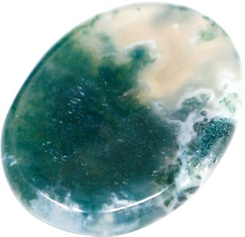 Moosachat Daumenstein, 1 Stück, 4 cm - Worry Stone