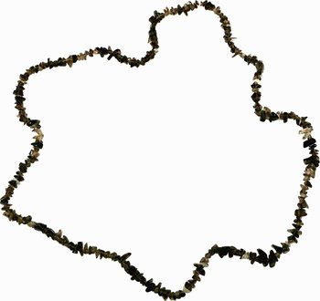 Rauchquarz Splitterkette lang, 90 cm, endlos