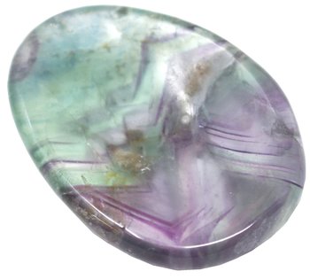 B-Ware Fluorit Daumenstein, 1 Stück, 4,5 cm - kleine Fehler