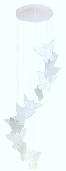 Mobile Schmetterling Aragonit, 30 cm, weiß - Windspiel