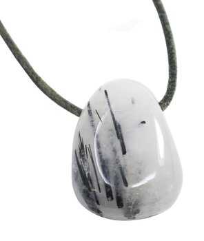 Turmalin Quarz Tropfen Anhänger, 2,5 cm