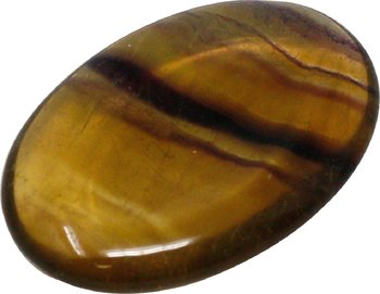 Fluorit Daumenstein, gelb bis lila, 1 Stück, 5 cm