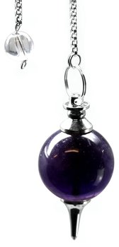 Amethyst Pendel, Kugel, 4 cm, Edelstein lila