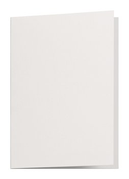 5 Blatt 210g Klappkarte Cremeweiß A5 Perlmutt