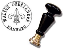 Siegelstempel mit Rundgravur und verschiedenen Symbolen