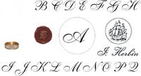 Siegelplatten mit Buchstaben